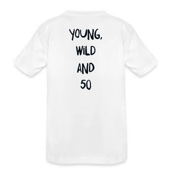 50. Geburtstag - Kinder Premium Bio T-Shirt - Weiß - Hinten