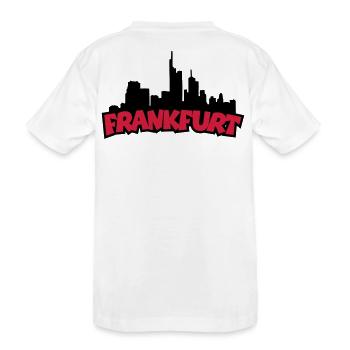 Francfort Skyline (Noir / Rouge) - T-shirt bio Premium Enfant - blanc - Dos