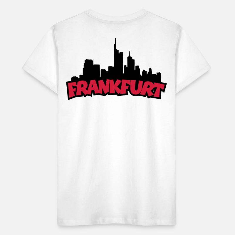 Frankfurt Skyline (Black / Red) Kids' Premium Organic T-Shirt