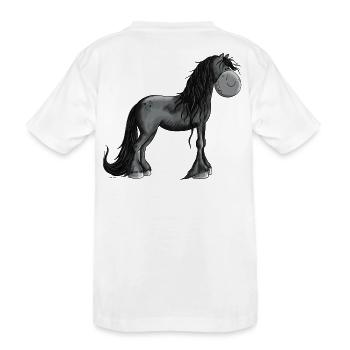Es ist Friesenpferd Zeit - Kinder Premium Bio T-Shirt - Weiß - Hinten