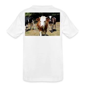 Affiche de vache - T-shirt bio Premium Enfant - blanc - Dos