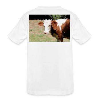 Affiche de vache - T-shirt bio Premium Enfant - blanc - Dos