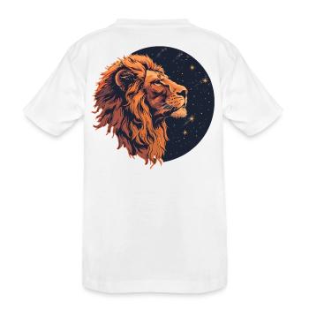 Lion avec ciel étoilé - T-shirt bio Premium Enfant - blanc - Dos