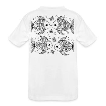 Poisson avec de l’attitude – Cool et piquant - T-shirt bio Premium Enfant - blanc - Dos