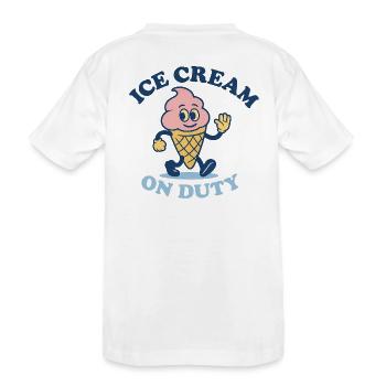 Eis im Dienst - Kinder Premium Bio T-Shirt - Weiß - Hinten