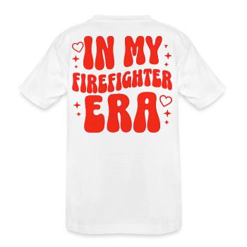 Formation des volontaires des pompiers à l’ère des pompiers - T-shirt bio Premium Enfant - blanc - Dos