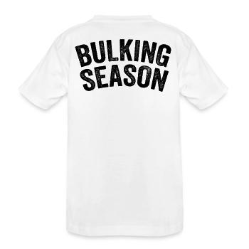 Bulking Season - Kids' Premium Organic T-Shirt - white - Back