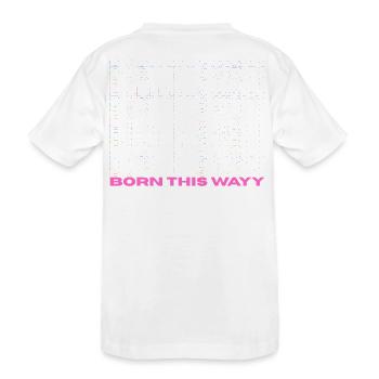 Fierté / CSD / Design LGBTQ+ « Born this way » - T-shirt bio Premium Enfant - blanc - Dos