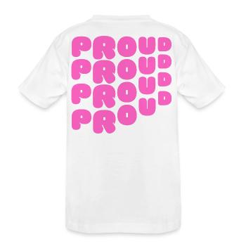 Pride / CSD / LGBTQ+ Design « PROUD » - T-shirt bio Premium Enfant - blanc - Dos