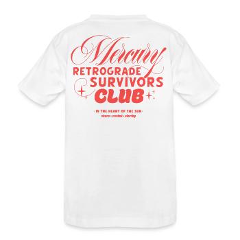 Club des survivants de Mercure rétrograde - T-shirt bio Premium Enfant - blanc - Dos