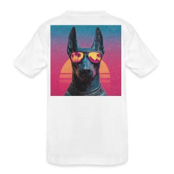 Anubis Synthwave - Dieu en vacances - T-shirt bio Premium Enfant - blanc - Dos