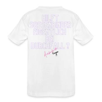 Durchfall Humor Neontext - Kinder Premium Bio T-Shirt - Weiß - Hinten