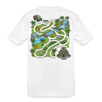 Labyrinthe de safari dans la jungle - T-shirt bio Premium Enfant - blanc - Dos