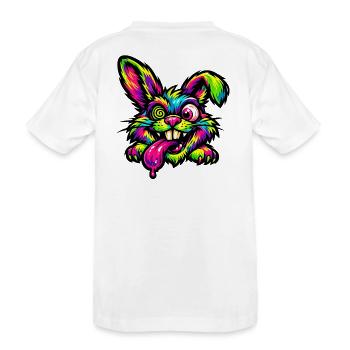 Couleurs néon de Psychedelic Bunny - T-shirt bio Premium Enfant - blanc - Dos