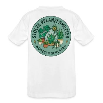 Grüne Wurzeln schlagen - Kinder Premium Bio T-Shirt - Weiß - Hinten