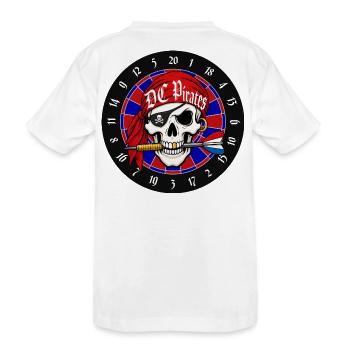 Crâne Pirate sur Dartboard - T-shirt bio Premium Enfant - blanc - Dos