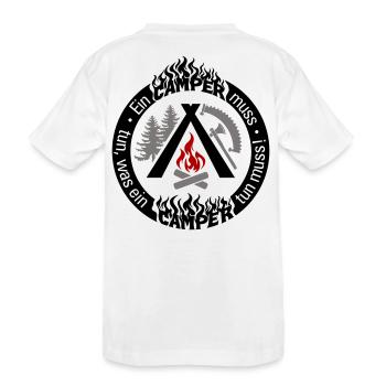 Drôle de camping-car : configuration individuelle 3 couleurs - T-shirt bio Premium Enfant - blanc - Dos