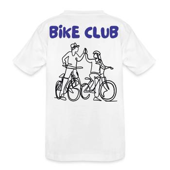 Tracé au trait du club de vélo - T-shirt bio Premium Enfant - blanc - Dos