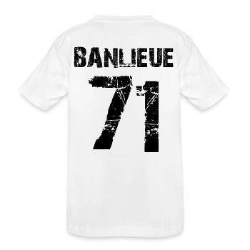 banlieue 71 - Kinder Premium Bio T-Shirt - Weiß - Hinten