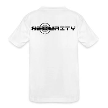 Security, security, property protection - Kids' Premium Organic T-Shirt - white - Back