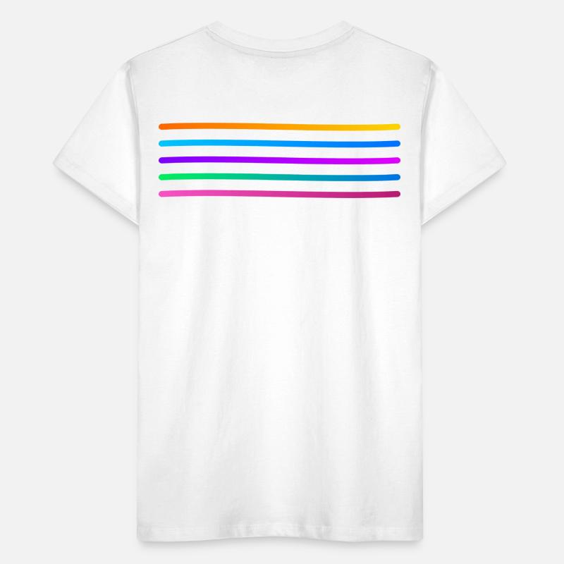 Rainbow Stripe Pattern Kids' Premium Organic T-Shirt