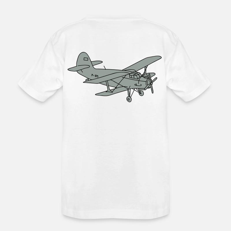 Biplan (avion) - T-shirt bio Premium Enfant - blanc