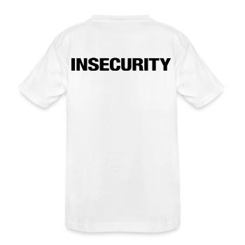 INSÉCURITÉ – Déclaration de style minimaliste sur l’uniforme - T-shirt bio Premium Enfant - blanc - Dos