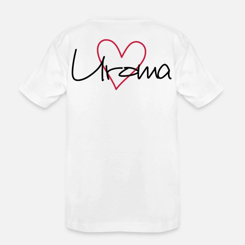 Uroma Herz Liebe werdende Oma Geschenk - Kinder Premium Bio T-Shirt - Weiß