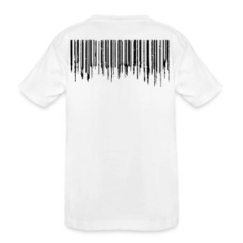 Barcode - Black - Kids' Premium Organic T-Shirt - white - Back