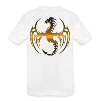 Drachen Fantasy Drachen Geist Reptilien Bestien - Kinder Premium Bio T-Shirt - Weiß - Hinten