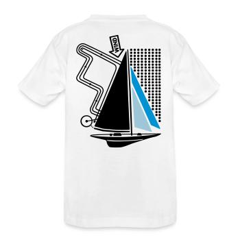 Voilier et cours de régate Voilier Voilier Voilier - T-shirt bio Premium Enfant - blanc - Dos