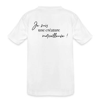 Je suis une créature merveilleuse - T-shirt bio Premium Enfant - blanc - Dos