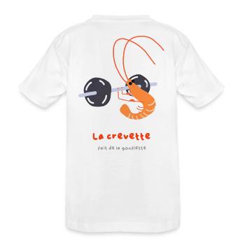 The shrimp puffs up - Kids' Premium Organic T-Shirt - white - Back