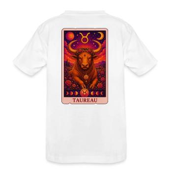 Stier-Tarot - Kinder Premium Bio T-Shirt - Weiß - Hinten
