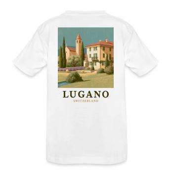 Lugano Villa Panorama - T-shirt bio Premium Enfant - blanc - Dos