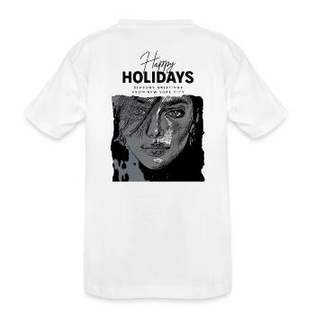 Happy Holidays from NYC - Kids' Premium Organic T-Shirt - white - Back