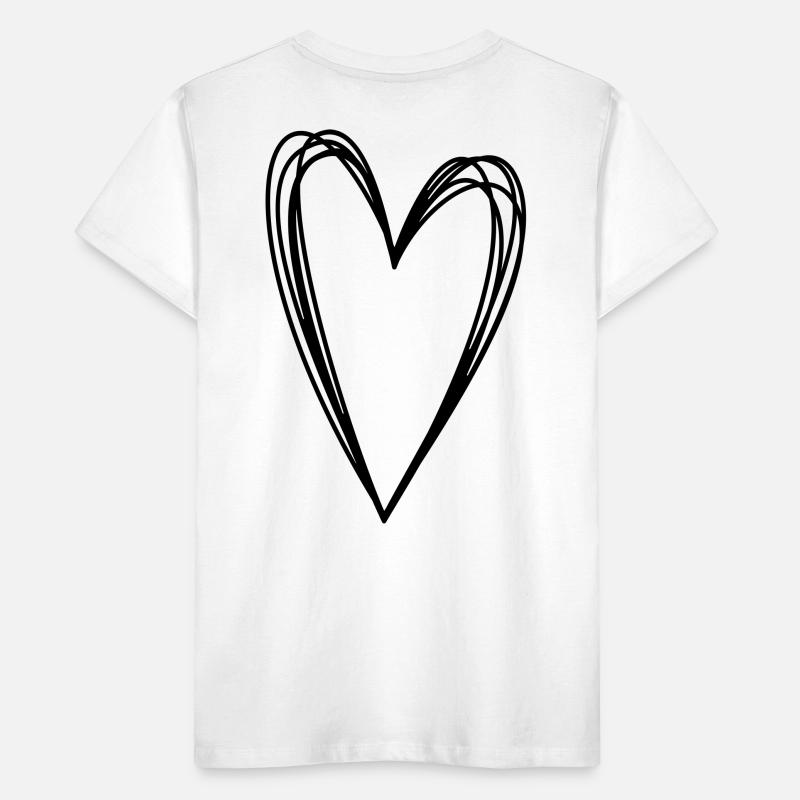 Heart scribble doodle scribble icon love Kids' Premium Organic T-Shirt