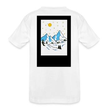 Berglandschaft im Sonnenlicht - Kinder Premium Bio T-Shirt - Weiß - Hinten