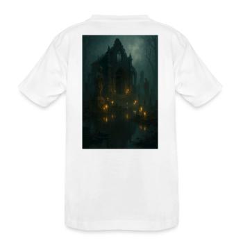 Ruine gothique au clair de lune - T-shirt bio Premium Enfant - blanc - Dos