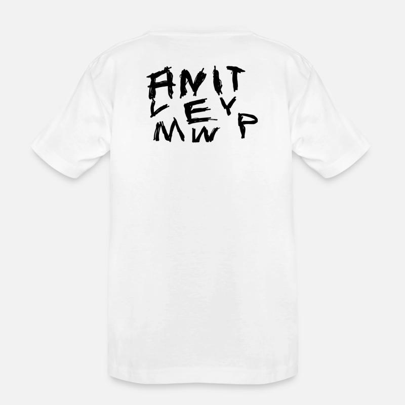 Graffiti Handwriting Chaos Pattern - Kids' Premium Organic T-Shirt - white