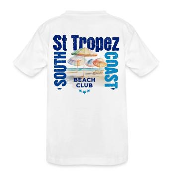 St Tropez beach club - Kids' Premium Organic T-Shirt - white - Back