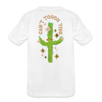 Je ne peux pas toucher ça - Conception de cactus épineux - T-shirt bio Premium Enfant - blanc - Dos