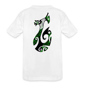 MATAU - Noir (Hameçon polynésien) - T-shirt bio Premium Enfant - blanc - Dos