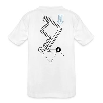 Regattabahn Segelsport Regatta Bahn Segeln Kurs - Kinder Premium Bio T-Shirt - Weiß - Hinten
