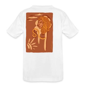 Leo Zodiac - Kids' Premium Organic T-Shirt - white - Back