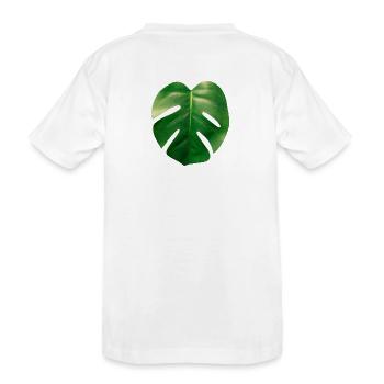 Blatt - Kinder Premium Bio T-Shirt - Weiß - Hinten