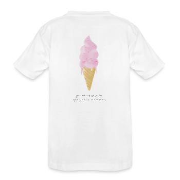 Softeis - Kinder Premium Bio T-Shirt - Weiß - Hinten