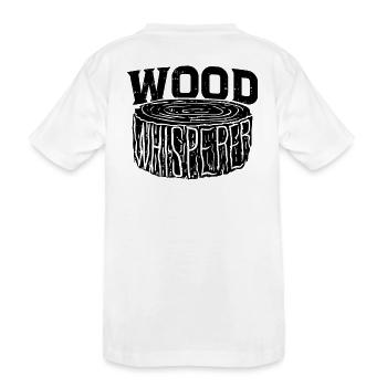 Idée de cadeau d'artisan charpentier en bois - T-shirt bio Premium Enfant - blanc - Dos
