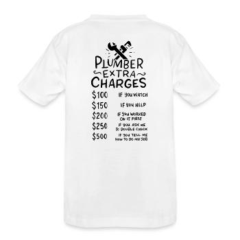 Klempner - Kinder Premium Bio T-Shirt - Weiß - Hinten