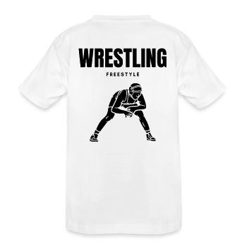 FREISTIL-WRESTLING - Kinder Premium Bio T-Shirt - Weiß - Hinten